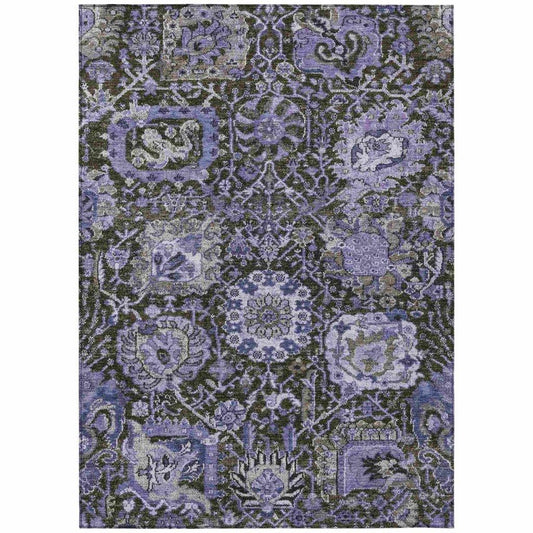 Selavie Purple Washable Indoor - Outdoor Rug - LOOMLAN - LOOMLAN Rugs - Outdoor Rugs
