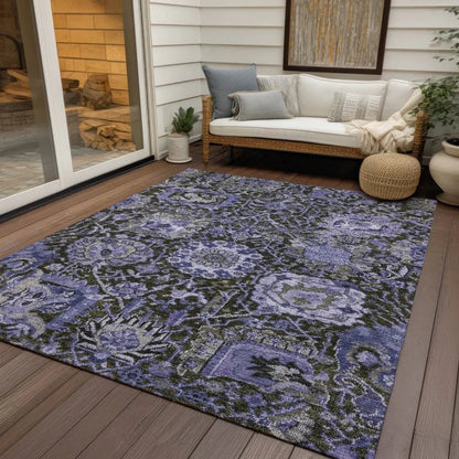 Selavie Purple Washable Indoor - Outdoor Rug - LOOMLAN - LOOMLAN Rugs - Outdoor Rugs