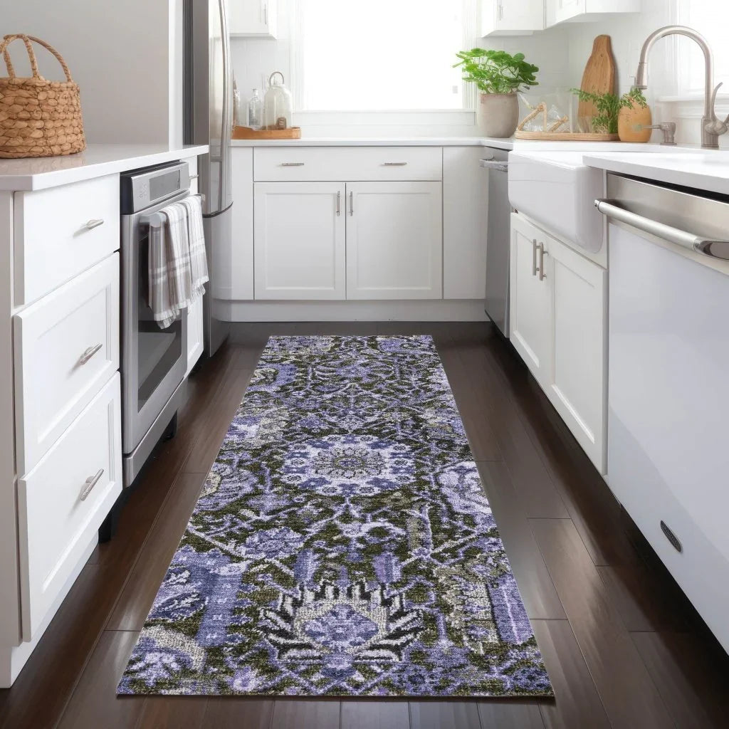 Selavie Purple Washable Indoor - Outdoor Rug - LOOMLAN - LOOMLAN Rugs - Outdoor Rugs