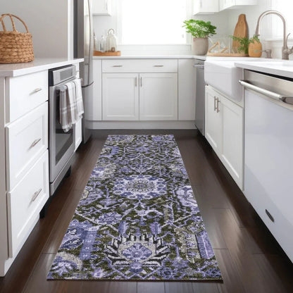 Selavie Purple Washable Indoor - Outdoor Rug - LOOMLAN - LOOMLAN Rugs - Outdoor Rugs