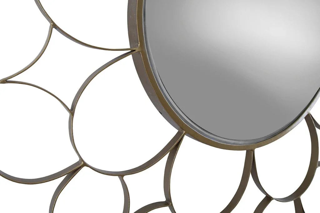 Selena Metalic Gold Framed Wall Mirror - LOOMLAN - Furniture Classics - Wall Mirrors