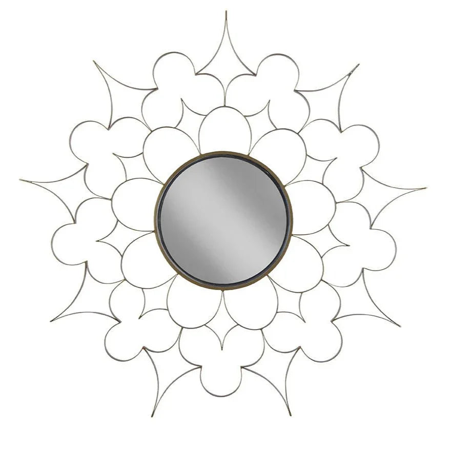 Selena Metalic Gold Framed Wall Mirror - LOOMLAN - Furniture Classics - Wall Mirrors