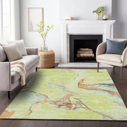 Selene Aloe Washable Indoor-Outdoor Rug-Outdoor Rugs-LOOMLAN Rugs-LOOMLAN