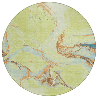 Selene Aloe Washable Indoor-Outdoor Rug-Outdoor Rugs-LOOMLAN Rugs-8' x 8'-LOOMLAN