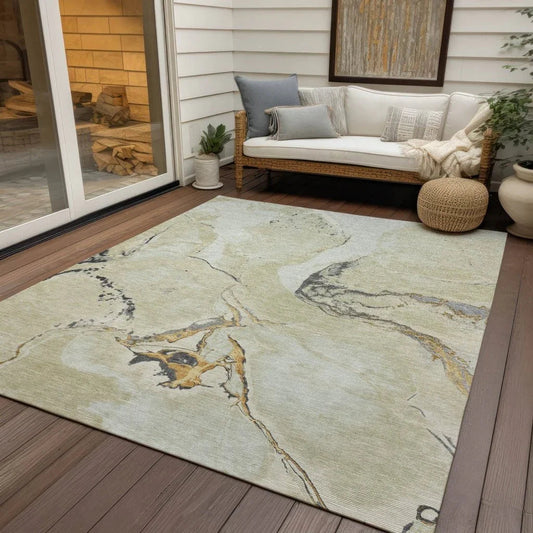 Selene Ivory Washable Indoor-Outdoor Rug-Outdoor Rugs-LOOMLAN Rugs-LOOMLAN