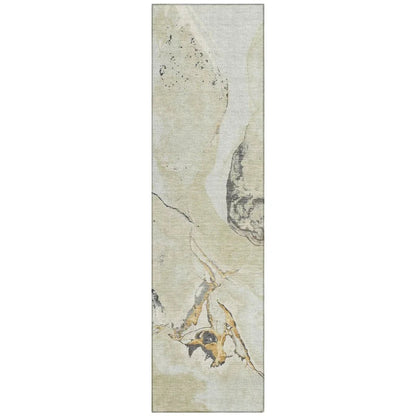 Selene Ivory Washable Indoor-Outdoor Rug-Outdoor Rugs-LOOMLAN Rugs-2'3" x 7'6"-LOOMLAN