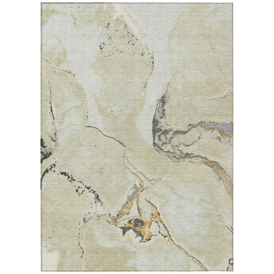 Selene Ivory Washable Indoor-Outdoor Rug-Outdoor Rugs-LOOMLAN Rugs-2'6" x 3'10"-LOOMLAN