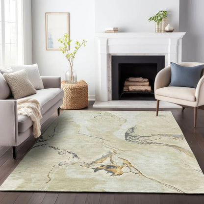 Selene Ivory Washable Indoor-Outdoor Rug-Outdoor Rugs-LOOMLAN Rugs-LOOMLAN