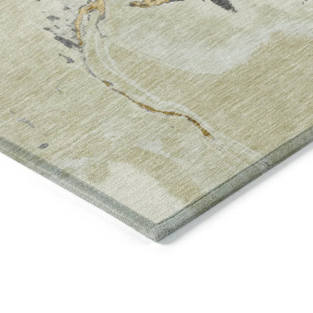 Selene Ivory Washable Indoor-Outdoor Rug-Outdoor Rugs-LOOMLAN Rugs-LOOMLAN