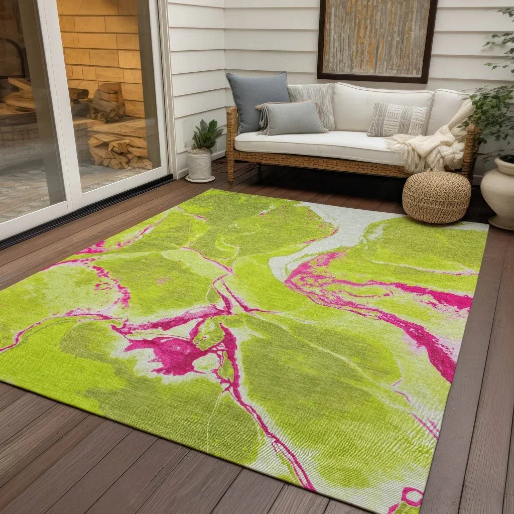 Selene Lime Washable Indoor-Outdoor Rug-Outdoor Rugs-LOOMLAN Rugs-LOOMLAN