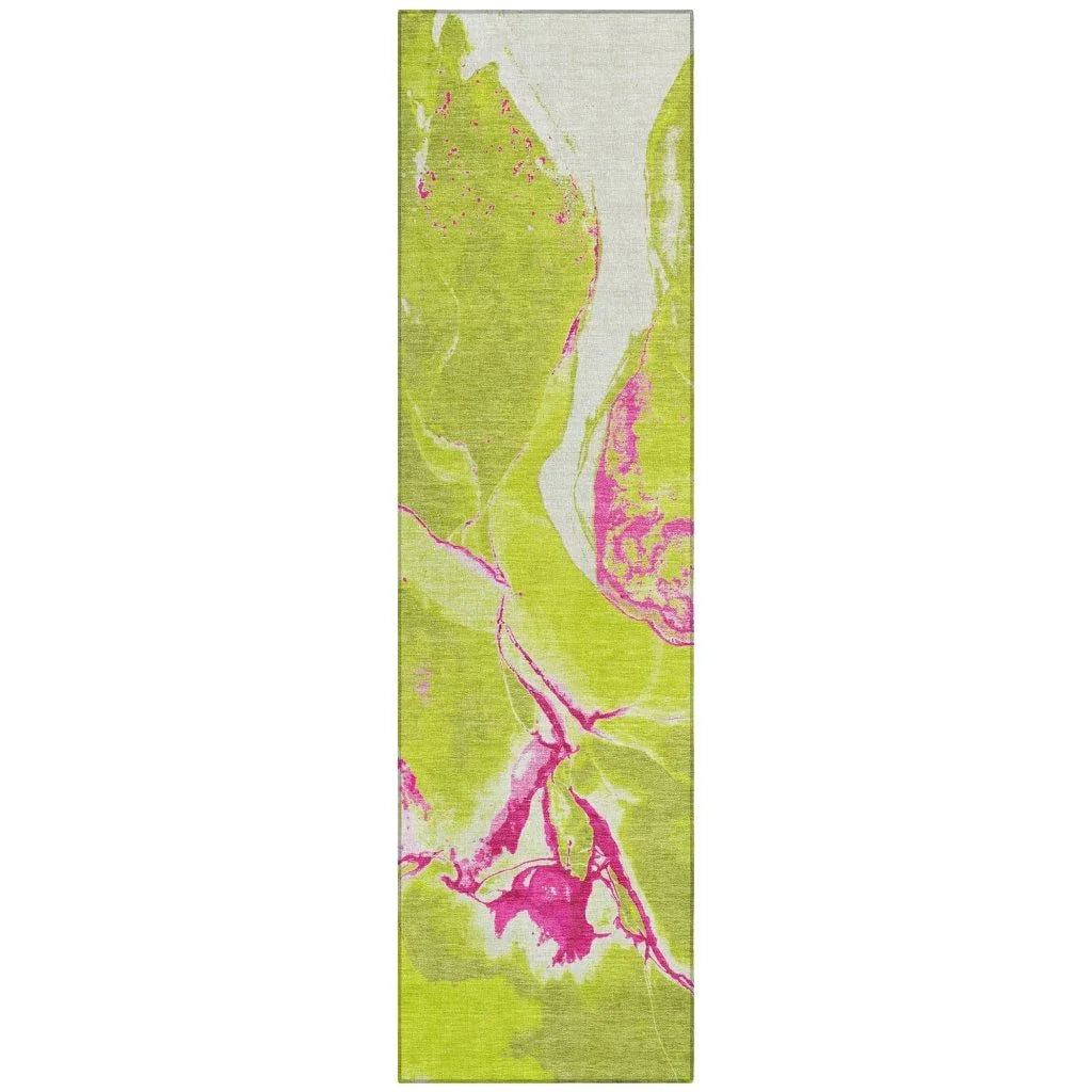 Selene Lime Washable Indoor-Outdoor Rug-Outdoor Rugs-LOOMLAN Rugs-2'3" x 7'6"-LOOMLAN