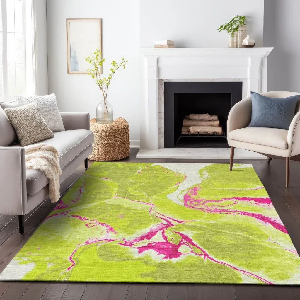 Selene Lime Washable Indoor-Outdoor Rug-Outdoor Rugs-LOOMLAN Rugs-LOOMLAN
