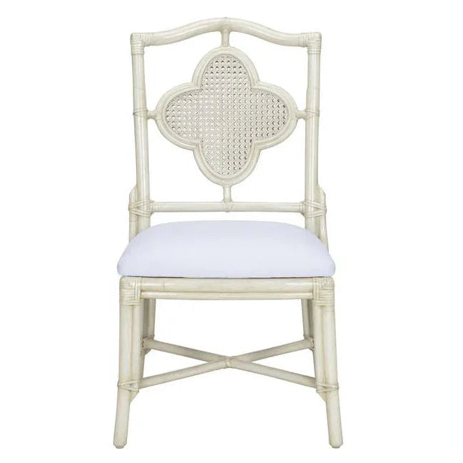 Selene Rattan Frame Grey Side Chair - LOOMLAN - Wildwood - Club Chairs