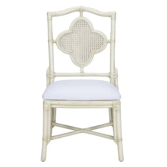 Selene Rattan Frame Grey Side Chair - LOOMLAN - Wildwood - Club Chairs