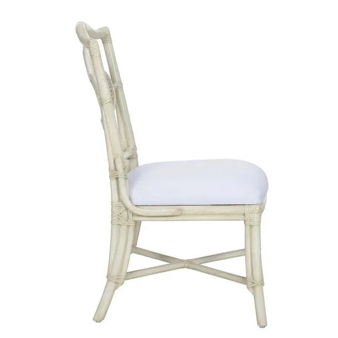 Selene Rattan Frame Grey Side Chair - LOOMLAN - Wildwood - Club Chairs