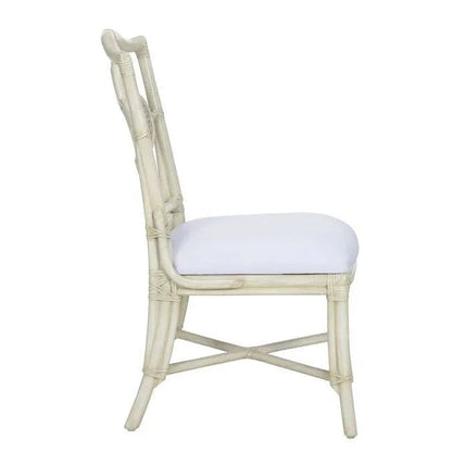 Selene Rattan Frame Grey Side Chair - LOOMLAN - Wildwood - Club Chairs