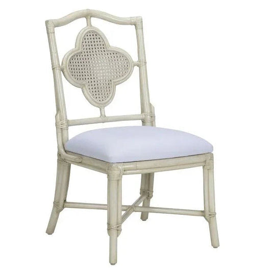 Selene Rattan Frame Grey Side Chair - LOOMLAN - Wildwood - Club Chairs