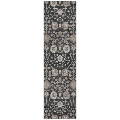 Selma Black Washable Indoor - Outdoor Rug - LOOMLAN - LOOMLAN Rugs - Outdoor Rugs