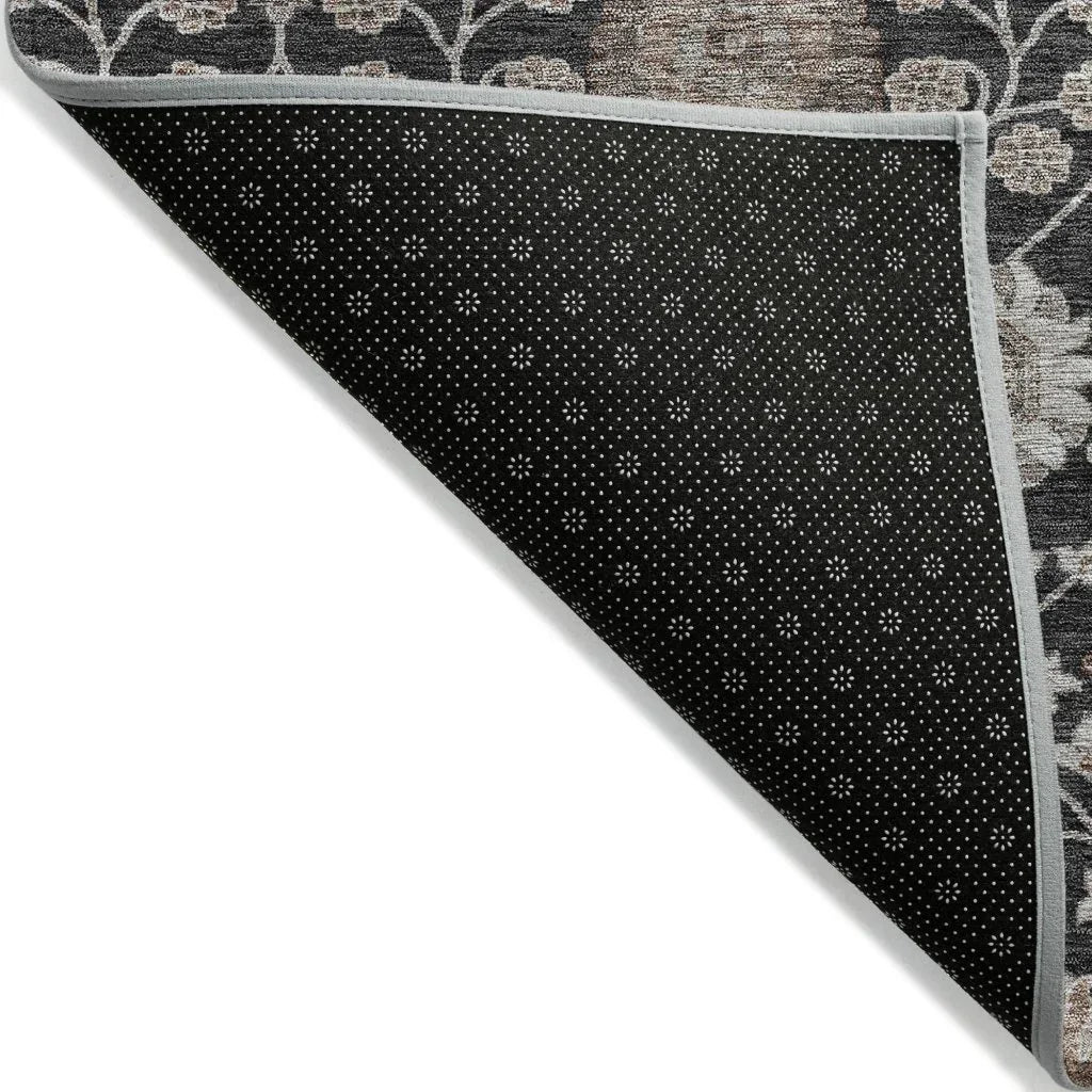 Selma Black Washable Indoor - Outdoor Rug - LOOMLAN - LOOMLAN Rugs - Outdoor Rugs