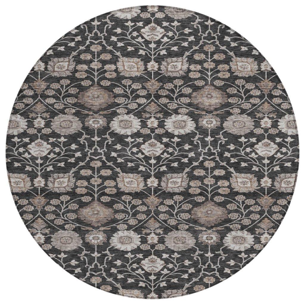 Selma Black Washable Indoor - Outdoor Rug - LOOMLAN - LOOMLAN Rugs - Outdoor Rugs