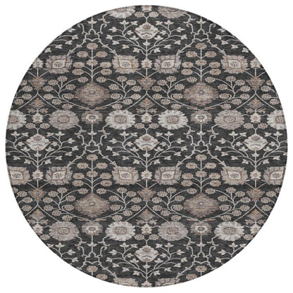 Selma Black Washable Indoor - Outdoor Rug - LOOMLAN - LOOMLAN Rugs - Outdoor Rugs