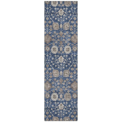 Selma Blue Washable Indoor - Outdoor Rug - LOOMLAN - LOOMLAN Rugs - Outdoor Rugs