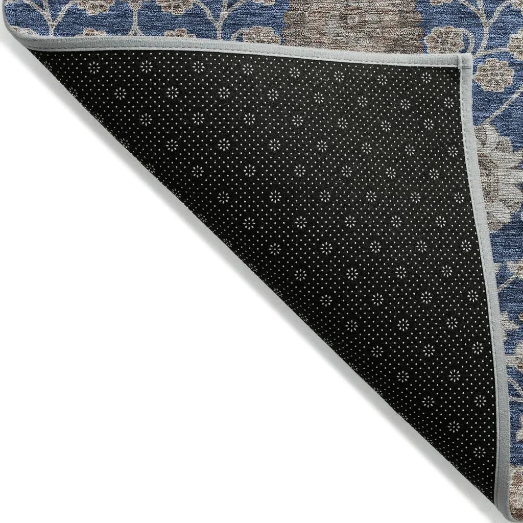 Selma Blue Washable Indoor - Outdoor Rug - LOOMLAN - LOOMLAN Rugs - Outdoor Rugs