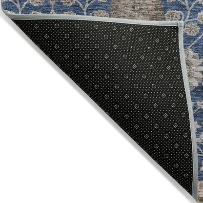 Selma Blue Washable Indoor - Outdoor Rug - LOOMLAN - LOOMLAN Rugs - Outdoor Rugs