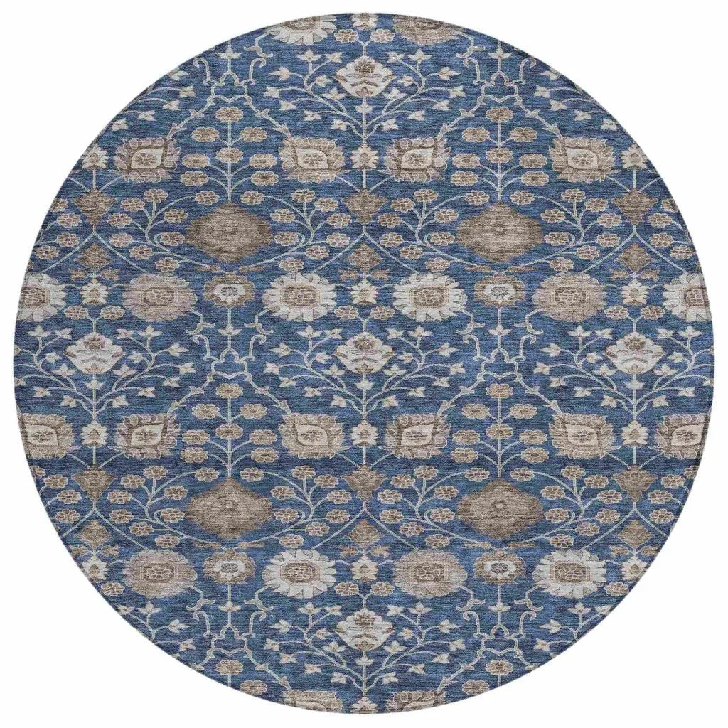 Selma Blue Washable Indoor - Outdoor Rug - LOOMLAN - LOOMLAN Rugs - Outdoor Rugs