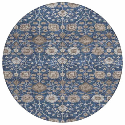 Selma Blue Washable Indoor - Outdoor Rug - LOOMLAN - LOOMLAN Rugs - Outdoor Rugs
