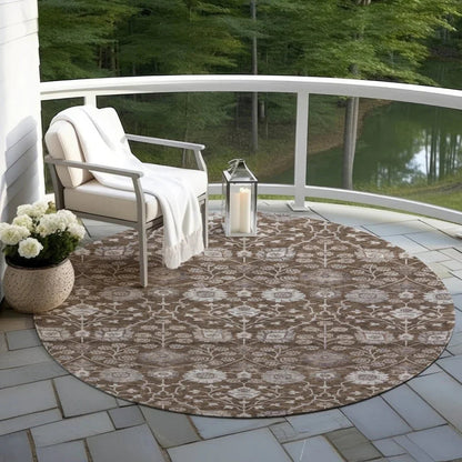 Selma Brown Washable Indoor - Outdoor Rug - LOOMLAN - LOOMLAN Rugs - Outdoor Rugs