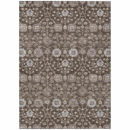 Selma Brown Washable Indoor - Outdoor Rug - LOOMLAN - LOOMLAN Rugs - Outdoor Rugs