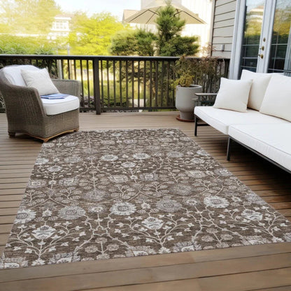 Selma Brown Washable Indoor - Outdoor Rug - LOOMLAN - LOOMLAN Rugs - Outdoor Rugs