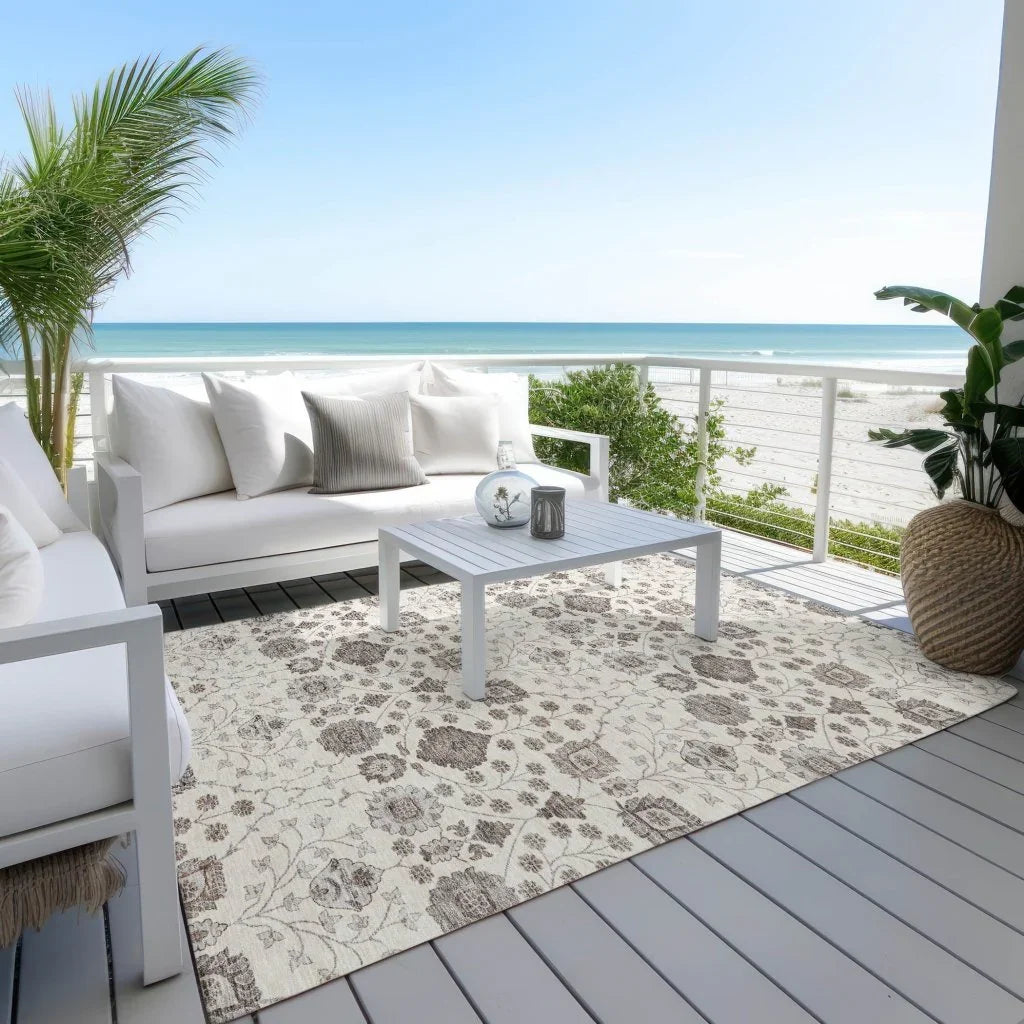 Selma Ivory Washable Indoor - Outdoor Rug - LOOMLAN - LOOMLAN Rugs - Outdoor Rugs