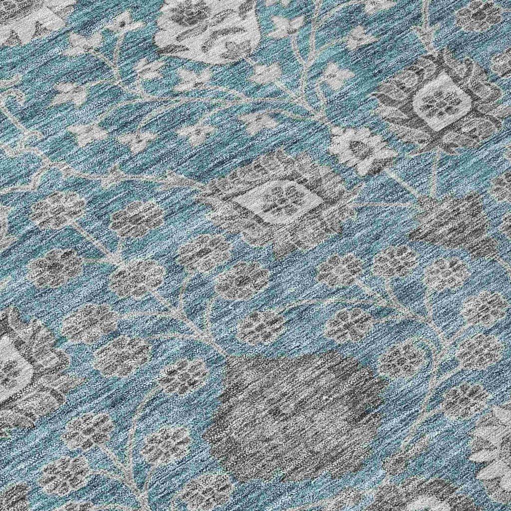 Selma Teal Washable Indoor - Outdoor Rug - LOOMLAN - LOOMLAN Rugs - Outdoor Rugs
