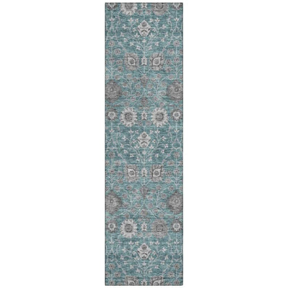 Selma Teal Washable Indoor - Outdoor Rug - LOOMLAN - LOOMLAN Rugs - Outdoor Rugs