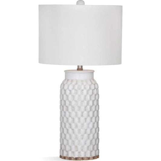 Selser Ceramic White Table Lamp - LOOMLAN - Bassett Mirror - Table Lamps