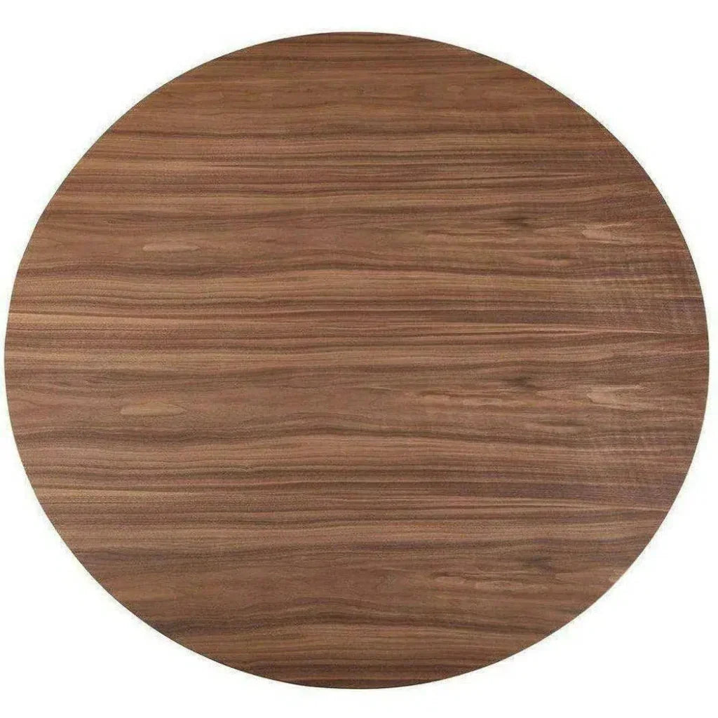 Semi Gloss Brown Round Dining Table Seats 6-Dining Tables-Moe's Home-LOOMLAN
