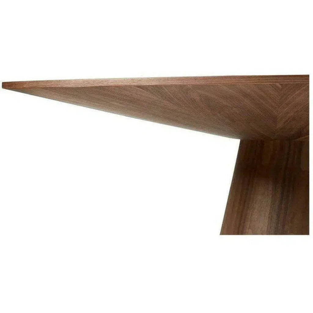 Semi Gloss Brown Round Dining Table Seats 6-Dining Tables-Moe's Home-LOOMLAN