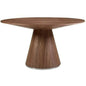 Semi Gloss Brown Round Dining Table Seats 6-Dining Tables-Moe's Home-LOOMLAN