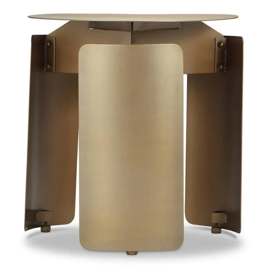 Senshi Industrial Steel Round End Table - LOOMLAN - Urbia - Side Tables