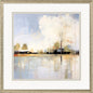 September Morning Wood Blue Framed Wall Art