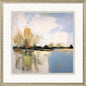 September Morning Wood Blue Framed Wall Art