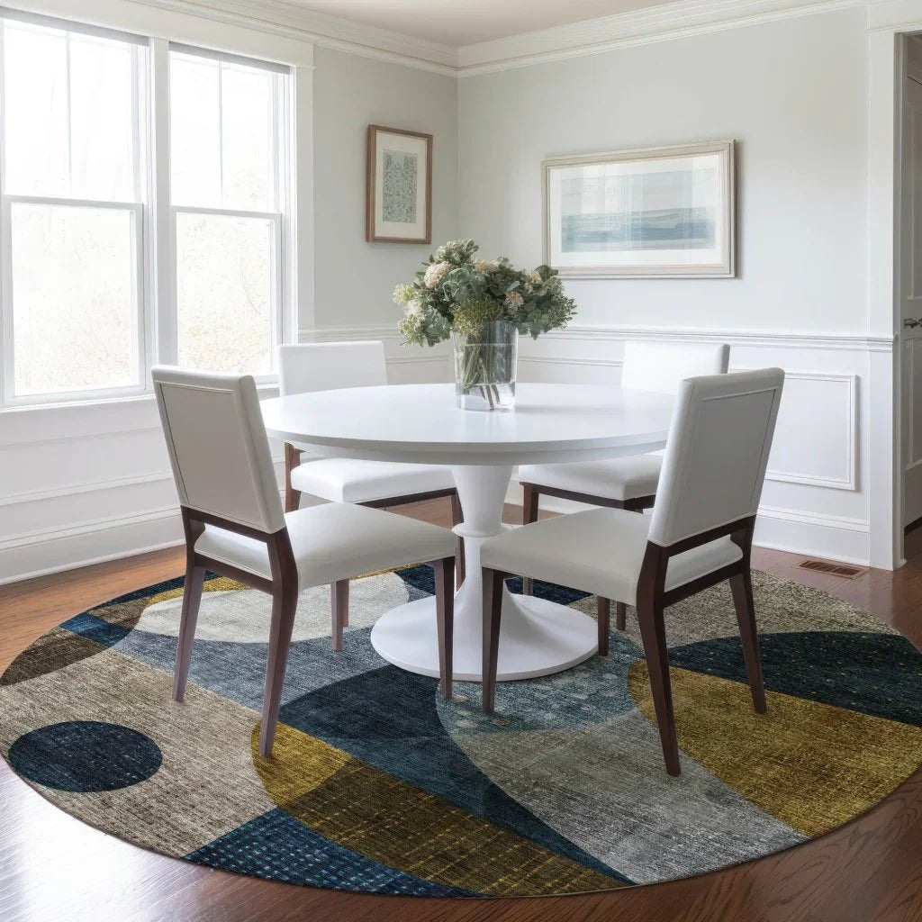 Seraphine Blue Washable Indoor-Outdoor Rug-Outdoor Rugs-LOOMLAN Rugs-LOOMLAN