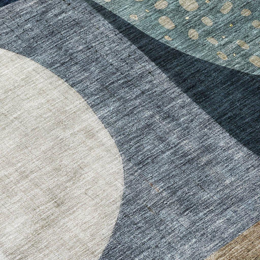 Seraphine Blue Washable Indoor-Outdoor Rug-Outdoor Rugs-LOOMLAN Rugs-LOOMLAN