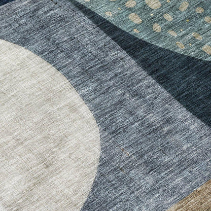 Seraphine Blue Washable Indoor-Outdoor Rug-Outdoor Rugs-LOOMLAN Rugs-LOOMLAN