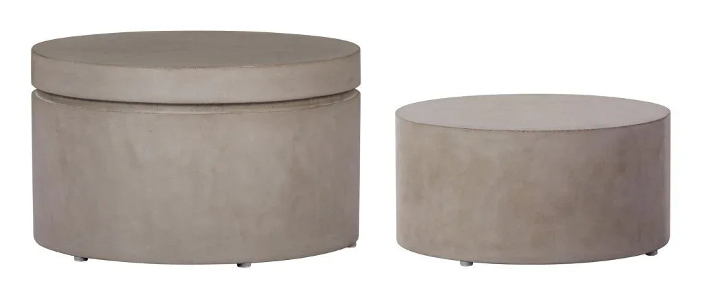 Serendipity Round Patio Accent Table (Set Of 2) - LOOMLAN - Seasonal Living - Outdoor Side Tables