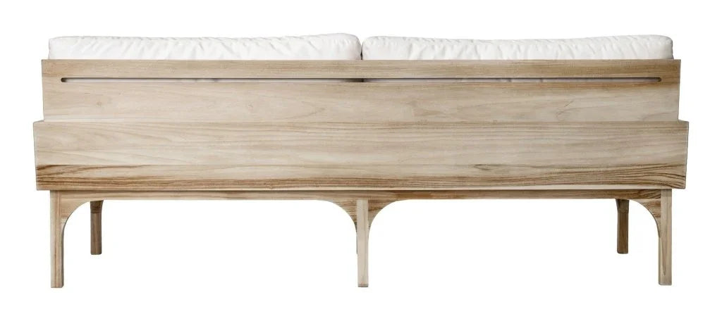 Serenique Sun Bleached Teak Patio 3 - Seat Sofa - LOOMLAN - Seasonal Living - Outdoor Sofas & Loveseats