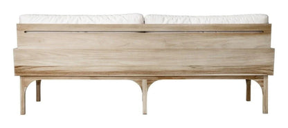 Serenique Sun Bleached Teak Patio 3 - Seat Sofa - LOOMLAN - Seasonal Living - Outdoor Sofas & Loveseats