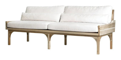 Serenique Sun Bleached Teak Patio 3 - Seat Sofa - LOOMLAN - Seasonal Living - Outdoor Sofas & Loveseats